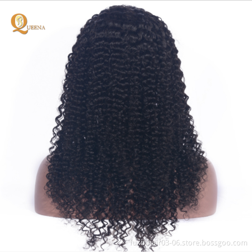New Fashion Brazilian Women Hair Wig,Kinky Curly Lace Frontal Wig Human Hair,Full Stock 100 Human Hair Lace Front Wigs with Bang